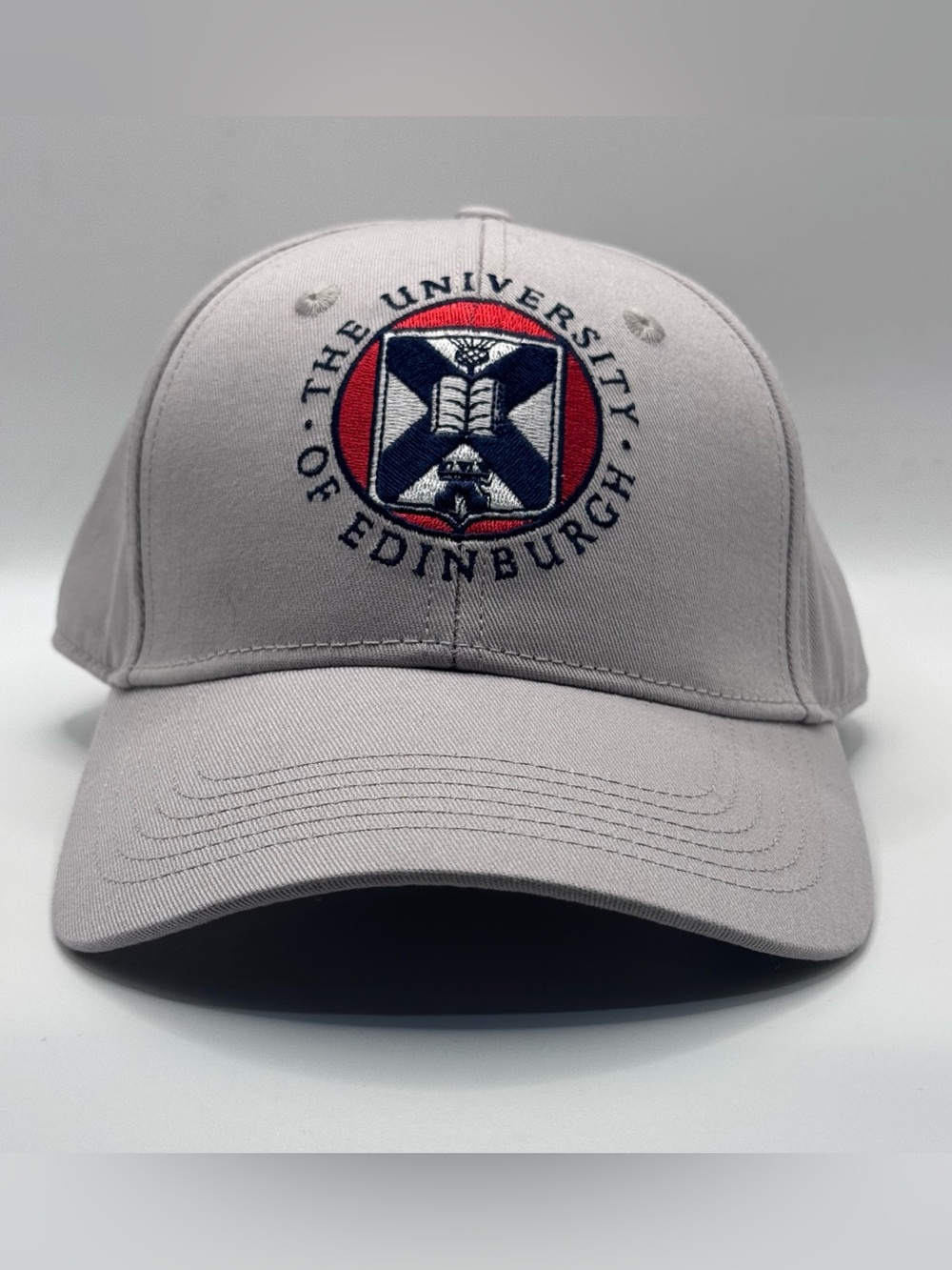 THE UNIVERSITY OF EDINBURGH Classic Crest Baseball Cap, Gray, Adj. Strapback